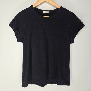 rag & bone Black Short Sleeve Crewneck Tee
